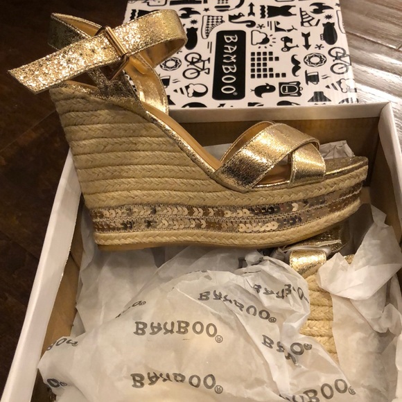 Gold wedge heel - Picture 5 of 6